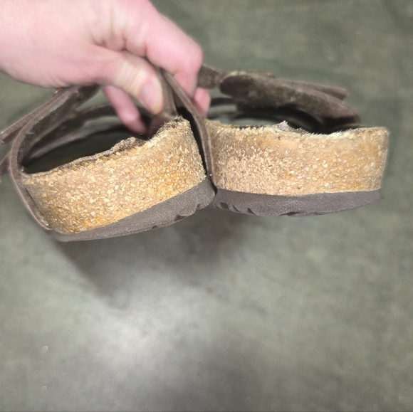 Birkenstock Florida Three Strap Soft Footbed Sandals Birkibuc Mocha Size 37/38 - Picture 8 of 12